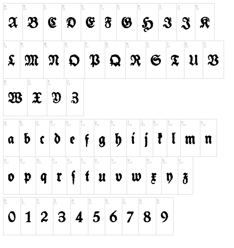 Schneidler Halb Fette font map